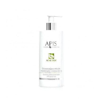 APIS ACNE-STOP antibakterinis valomasis losjonas su žaliąja arbata 500 ml – kosmetika riebiai ir probleminei odai