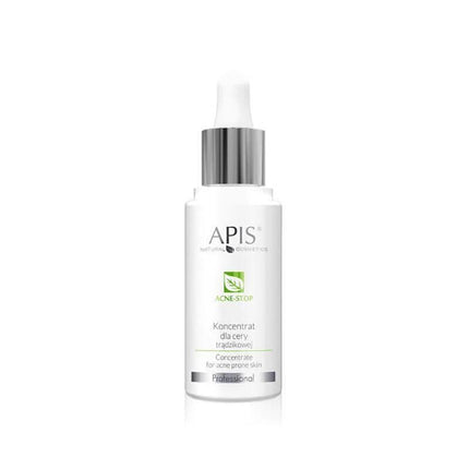 APIS ACNE STOP koncentratas probleminei odai 30ml – riebalinės odos priežiūra su žaliosios arbatos ekstraktu