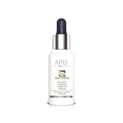 APIS AML Complex azelaino, migdolų ir pieno rūgšties eksfoliuojantis kompleksas 30% 30ml – profesionali kosmetika