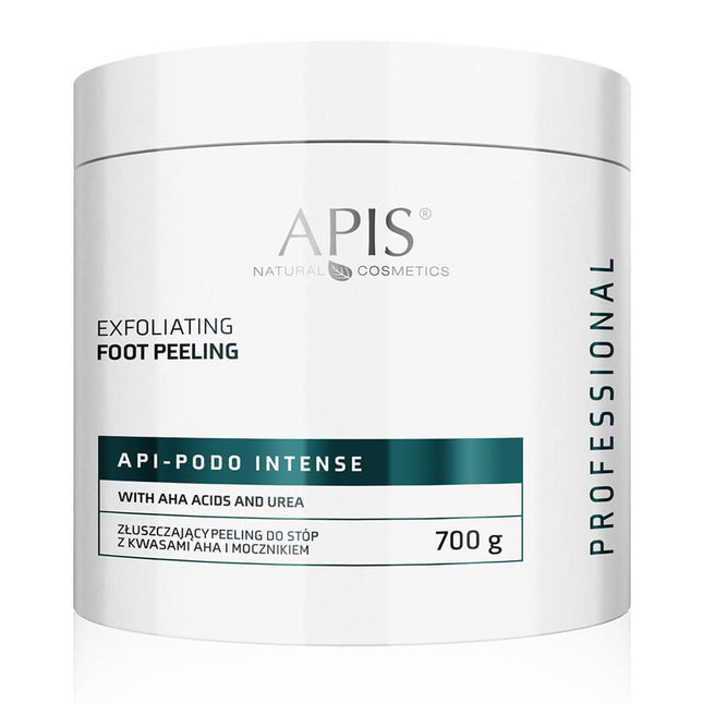 APIS Api-Podo intensyvus pėdų šveitiklis su AHA rūgštimis ir karbamidu 700 g – profesionalus pedikiūro kosmetikos produktas