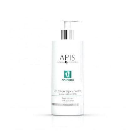 APIS API-PODO minkštinamasis pėdų gelis su šlapalu 30% 500ml – profesionalus pedikiūro preparatas sausai, suragėjusiai odai