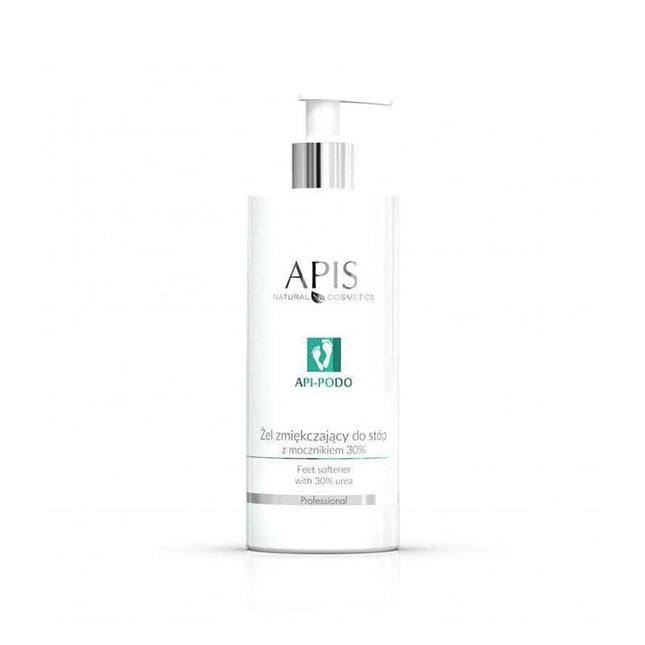 APIS API-PODO minkštinamasis pėdų gelis su šlapalu 30% 500ml – profesionalus pedikiūro preparatas sausai, suragėjusiai odai