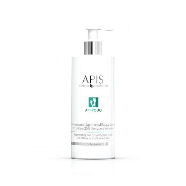 APIS API-PODO regeneruojantis drėkinantis pėdų kremas 20% šlapalu jonizuotu sidabru sausa oda 500ml
