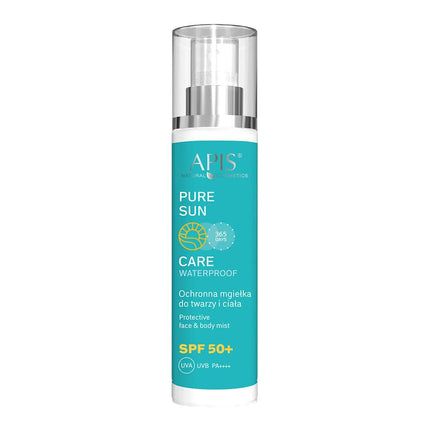 APIS apsauginė veido ir kūno dulksna SPF50 150ml – fotostabilus UVA UVB filtras, tinkamas ant makiažo