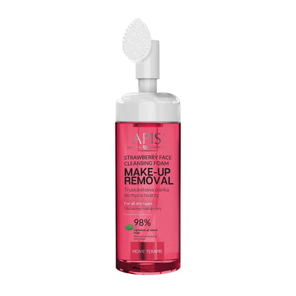 APIS veido valymo putos su braškių aromatu skutimui 150 ml – švelnus veido valymas, atkimša poras