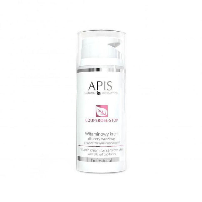 APIS COUPEROSE-STOP vitaminų kremas kuperozinei odai 100ml – stiprina kraujagysles, su vitaminu C ir hialurono rūgštimi