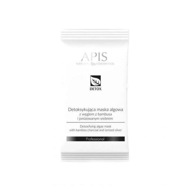 APIS DETOXIFYING detoksikuojanti dumblių kaukė su bambuko anglimi ir jonizuotu sidabru 20g – gili odos valomoji kaukė