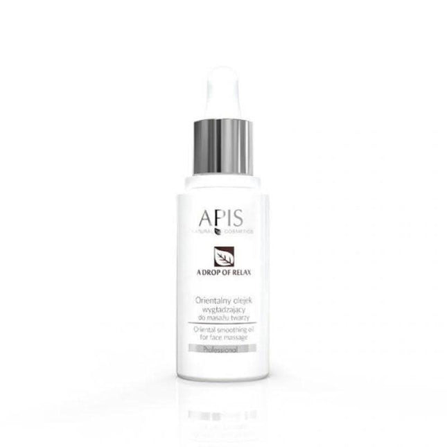 APIS DROP OF RELAX atpalaiduojantis rytietiškas veido masažo aliejus 30ml su makadamijos, argano ir sezamo aliejais