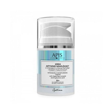 APIS OPTIMA intensyviai drėkinantis kremas su Negyvosios jūros mineralais ir hialurono rūgštimi 30+, 50ml - Beauty Kit