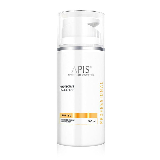 APIS PROTECTIVE veido apsauginis kremas SPF50 100ml – profesionalus kosmetikos produktas jautriai odai su UVA/UVB apsauga