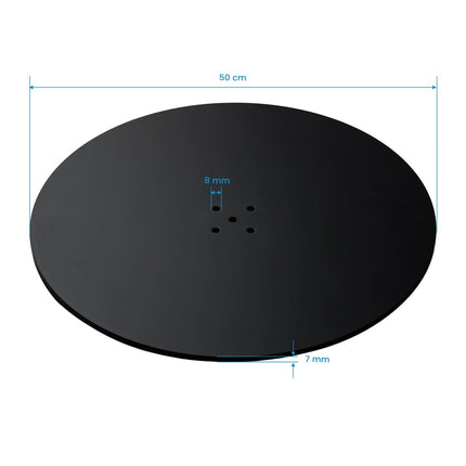 Apvalus kirpyklos kėdės pagrindas GABBIANO L010 Ø 50 cm, juodas - kitas vaizdas