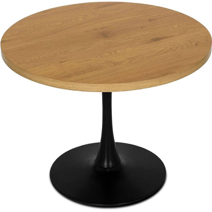 Apvalus saloninis stalas LINO 100 cm ergonomiška forma konsultacijų erdvei kirpykloje