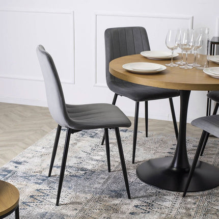 Apvalus 100 cm saloninis stalas LINO modernus dizainas kirpyklos registratūrai