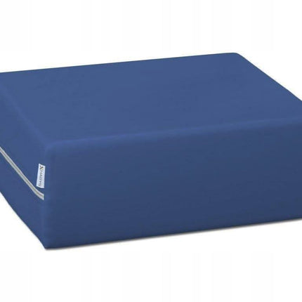 Habys atraminis kubas 40x30x15 cm Vinyl Flex K012 tamsiai mėlynas – ergonomiškas masažo stalo priedas klientų pozicionavimui