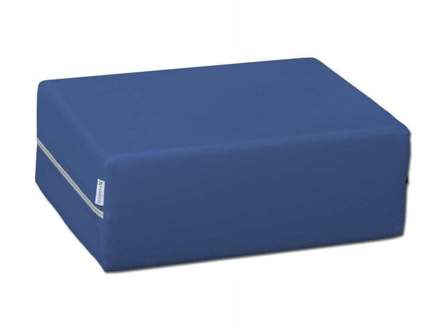 Habys atraminis kubas 40x30x15 cm Vinyl Flex K012 tamsiai mėlynas – ergonomiškas masažo stalo priedas klientų pozicionavimui