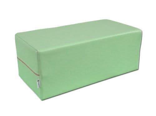 Habys atraminis kubas 50x25x20 cm Vinyl Flex K022 žalias – ergonomiškas atramos pagalvėlis masažo procedūroms