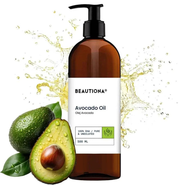 Beautiona 100% avokadų aliejus 500 ml – profesionalus masažo aliejus salonams ir spa procedūroms