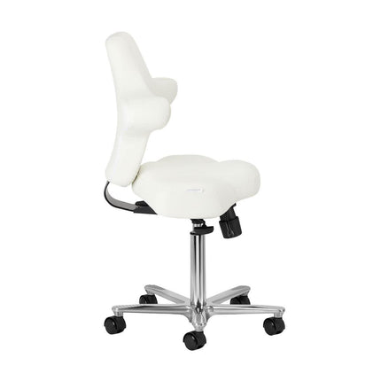 Profesionali meistro kėdė AZZURRO salonui – ergonomiška konstrukcija ir baltas dizainas