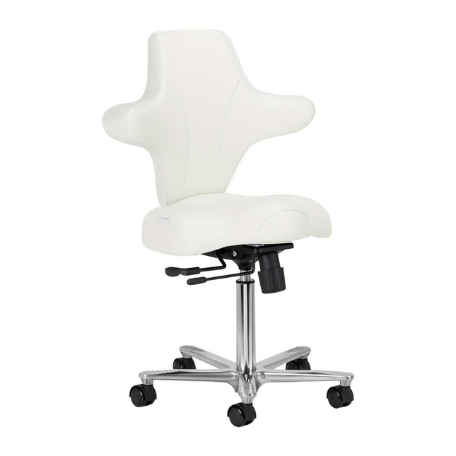 AZZURRO SPECIAL 152 balta meistro kėdė grožio salonui – profesionali, ergonomiška, reguliuojamo aukščio