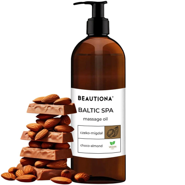 Baltic Spa šokolado ir migdolų kūno masažo aliejus 500 ml su A, B, D, E vitaminais – Beautiona