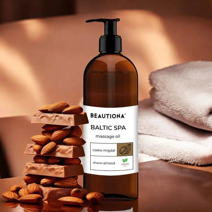 Beautiona Baltic Spa profesionalus kūno aliejus salonams su šokolado ekstraktu ir migdolų formula