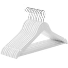 Hurtmeblowy baltos medinės pakabos CRW03W10 10 vnt. – profesionalios pakabos salonui