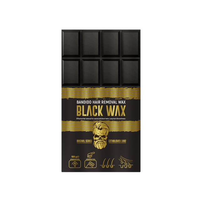 Bandido Hair Removal Wax BLACK depiliacinis vaškas 500g – profesionalus plaukų šalinimas salonams, BeautyKit