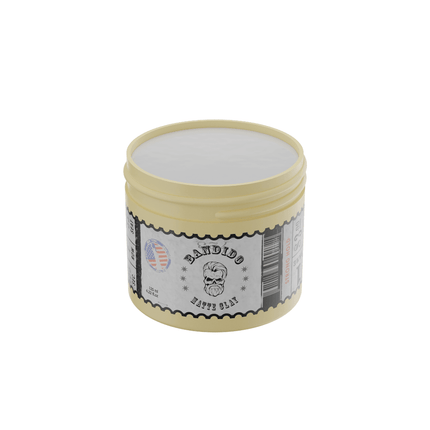 Bandido Matte Clay 125ml – stiprios tekstūros molinis produktas vyriškų šukuosenų modeliavimui salone