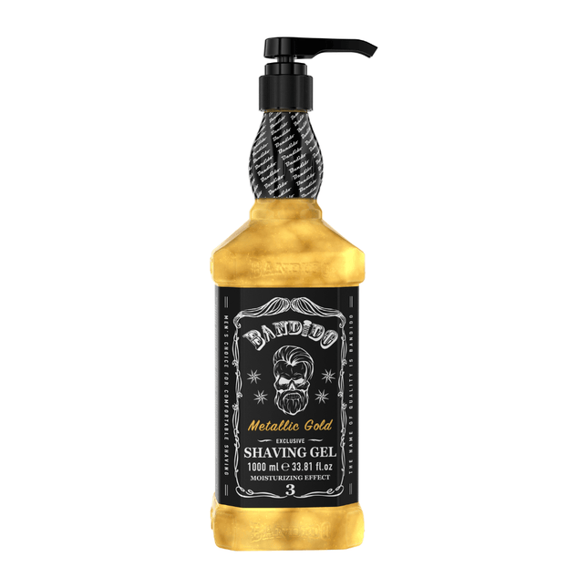 Bandido Metallic Gold Exclusive Shaving Gel Skutimosi gelis, 1000ml - Beauty Kit