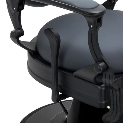 GABBIANO NICCOLO barberio kėdė iš nugaros pusės – tvirta konstrukcija ir ergonominis atlošas