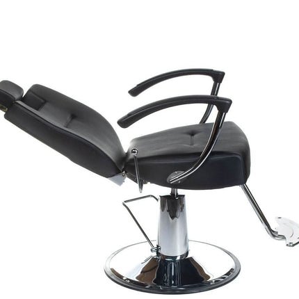 BS HEKTOR BH-3208 juoda barberio kėdė modernioje kirpykloje – ergonomiška ir patvari
