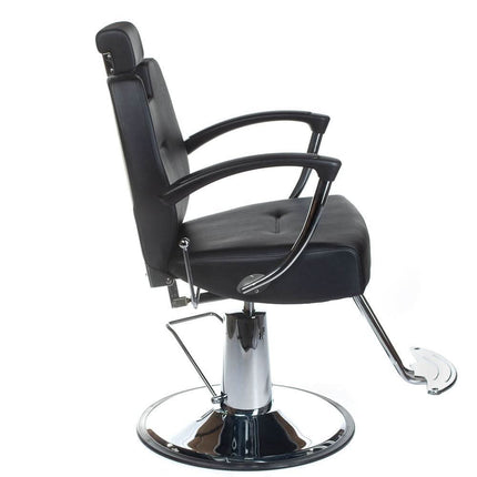 Profesionali juoda barberio kėdė HEKTOR BH-3208 – aukštos kokybės dirbtinė oda salonui