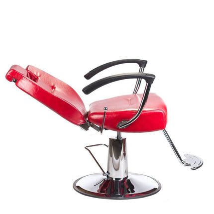 HEKTOR BH-3208 kirpyklos kėdė iš priekio – klasikinis barberio dizainas tinka vyriškų kirpyklų ir barber shop interjerui