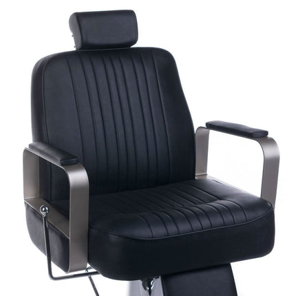 BS HOMER BH-31237 juoda barberio kėdė modernioje vyrų kirpykloje – ergonomiška ir stilinga