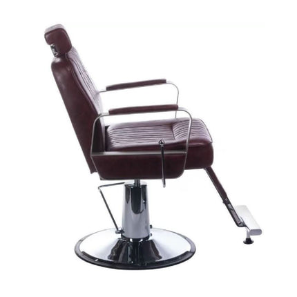Profesionali ruda barberio kėdė HOMER BS – ideali vyrų kirpykloms ir barber shop salonams