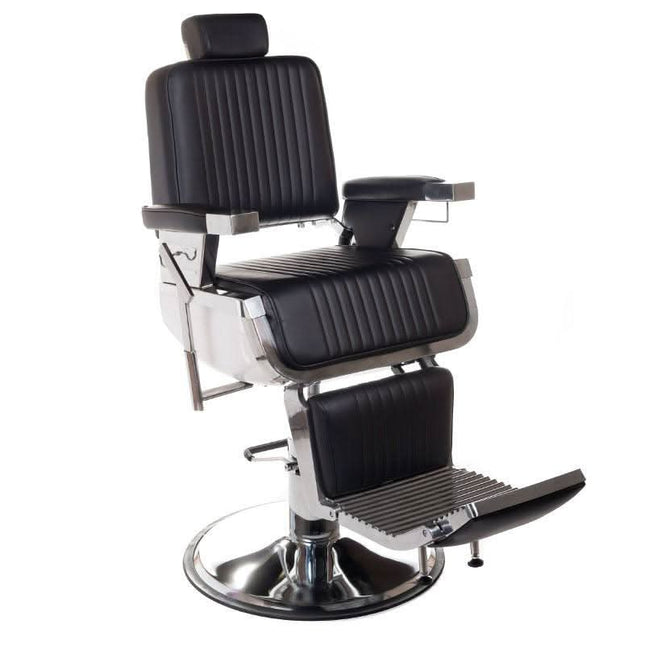 BS Barberio kėdė LUMBER BH-31823 juoda – profesionali kirpyklos kėdė su patogiu sėdėjimu ir atlošu