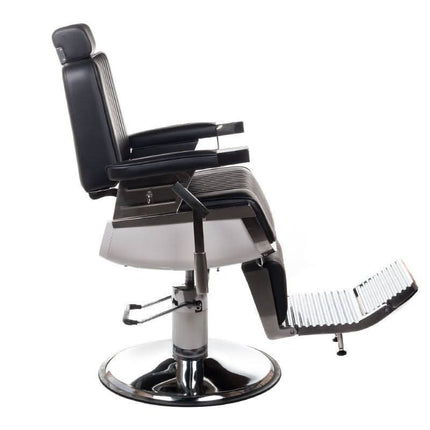 BS barberio kėdė BH-31823 juoda – ergonomiška konstrukcija ilgoms kirpėjo darbo sesijoms salone