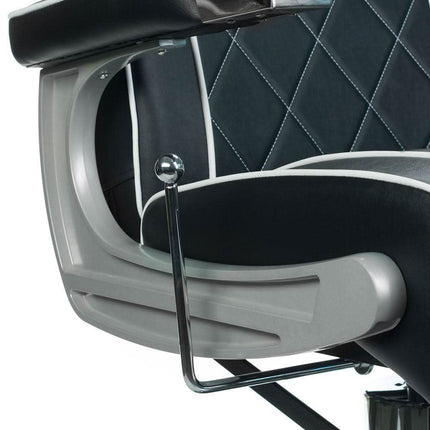 BS vendor profesionali juoda barberio kėdė BH-31825M – hidraulinis reguliavimas barbershop aplinkoje
