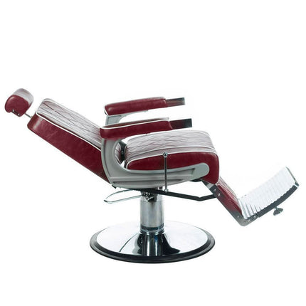 ODYS BH-31825M vyšninės spalvos barberio kėdė – klasikinis dizainas moderniam barber shop įrengimui