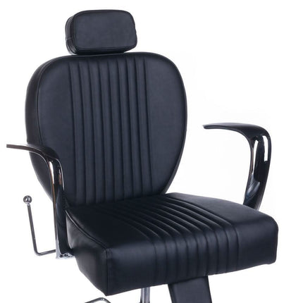 BS OLAF BH-3273 juoda barberio kėdė modernioje vyrų kirpykloje – ergonomiška ir stilinga