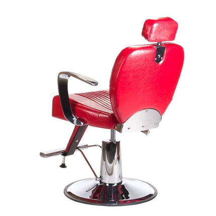 Barberio kėdė OLAF BH-3273 raudona – universalus baldas vyrų kirpykloms, barbershop ir grožio salonams