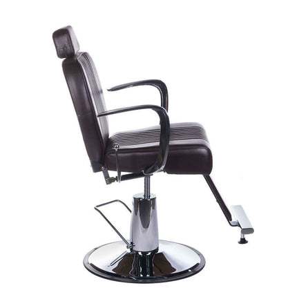 BS OLAF BH-3273 rudos eko odos barberio kėdė – aukštos kokybės apmušalas profesionaliems barberių salonams
