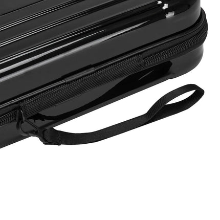 BeautyKit juodas profesionalus lagaminas kirpyklai — žirklių, šepečių ir šukų transportavimui