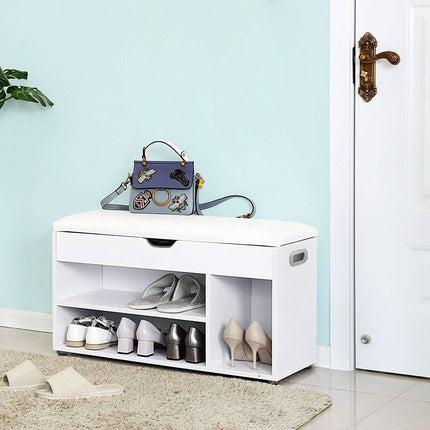 Hurtmeblowy LHS30W – daugiafunkcė spintelė batams su sėdyne kirpyklos vestibiuliui