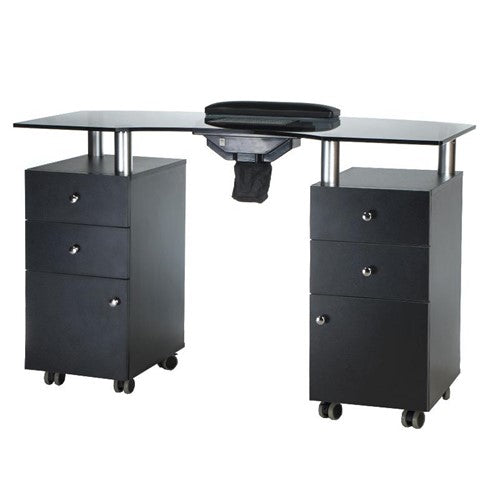Manikiūro stalas BD-3453+O su anga ištraukėjui, juodas