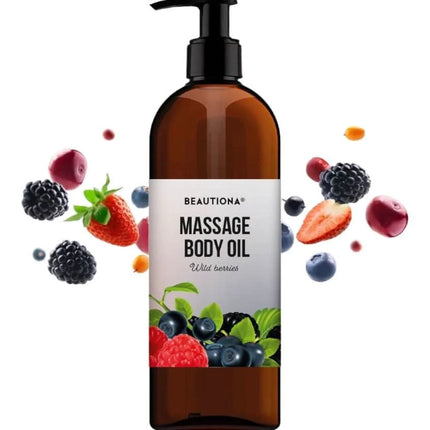 Beautiona kūno masažo aliejus Wild Berries 500 ml – profesionalus aliejus salono masažo procedūroms