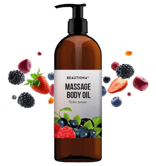 Beautiona kūno masažo aliejus Wild Berries 500 ml – profesionalus aliejus salono masažo procedūroms