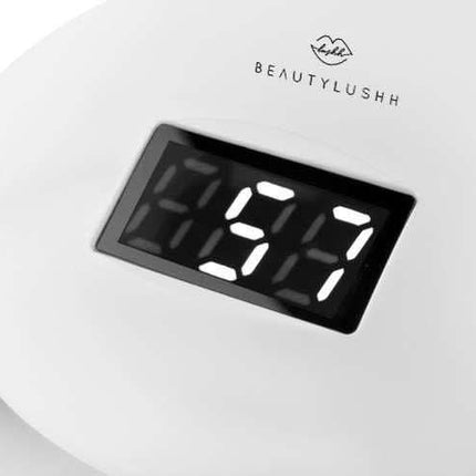 Beautylushh balta nagų kietinimo lempa 24 LED diodai tolygus šviesos pasiskirstymas