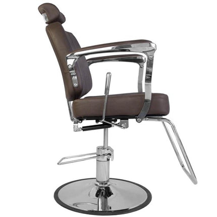 Barberio kėdė hidraulinė BJORN BH-3318, matinė ruda