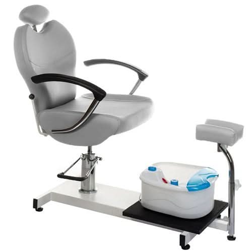 Pedikiūro kėdė su pėdų masažuokliu BR-2301, šviesiai pilka